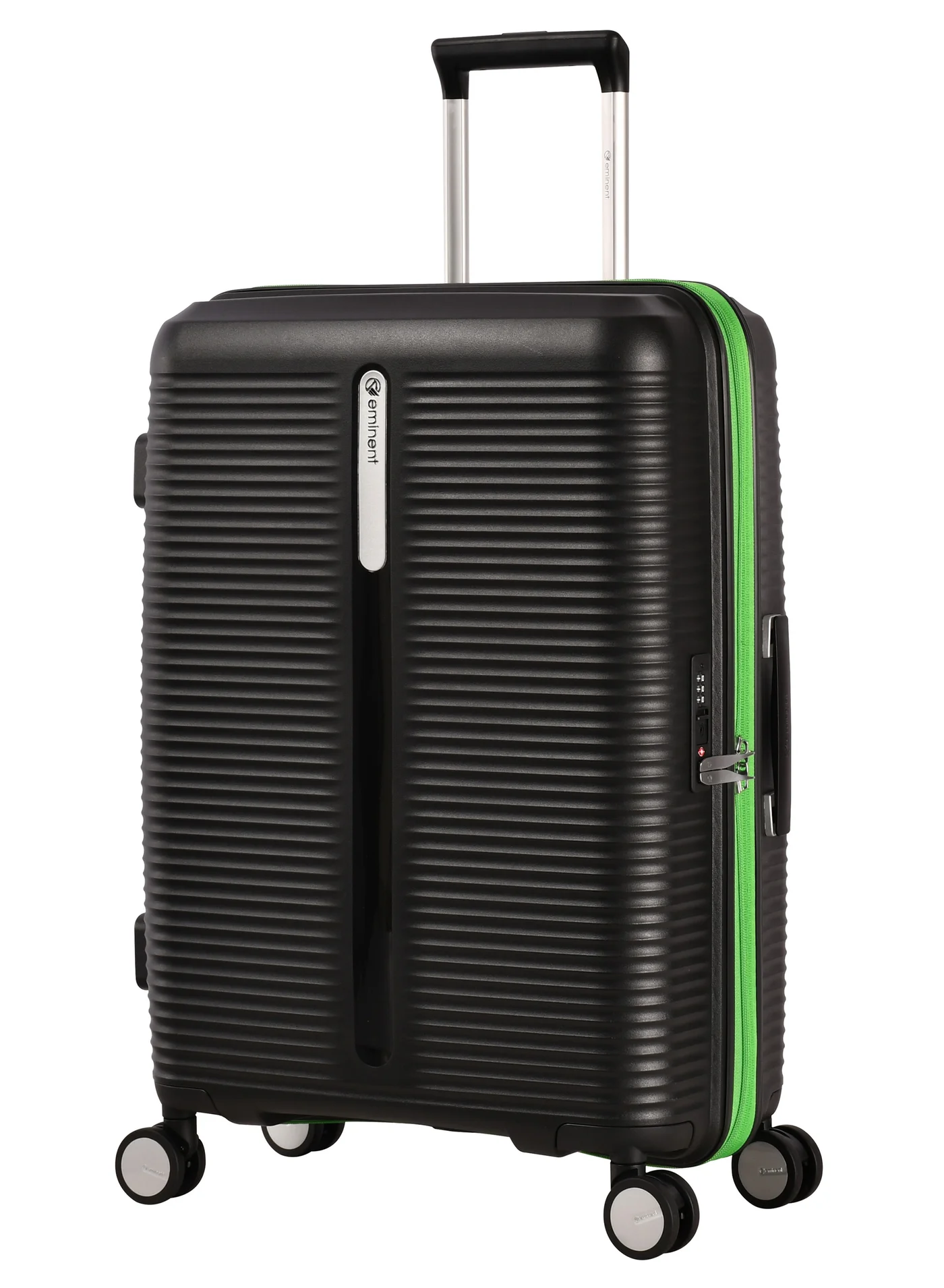 Eminent Hard Case Checked Luggage 28 inch Expandable Travel Suitcase with TSA Lock and 360 Spinner Wheels (Black, 28 inch) fqwoc