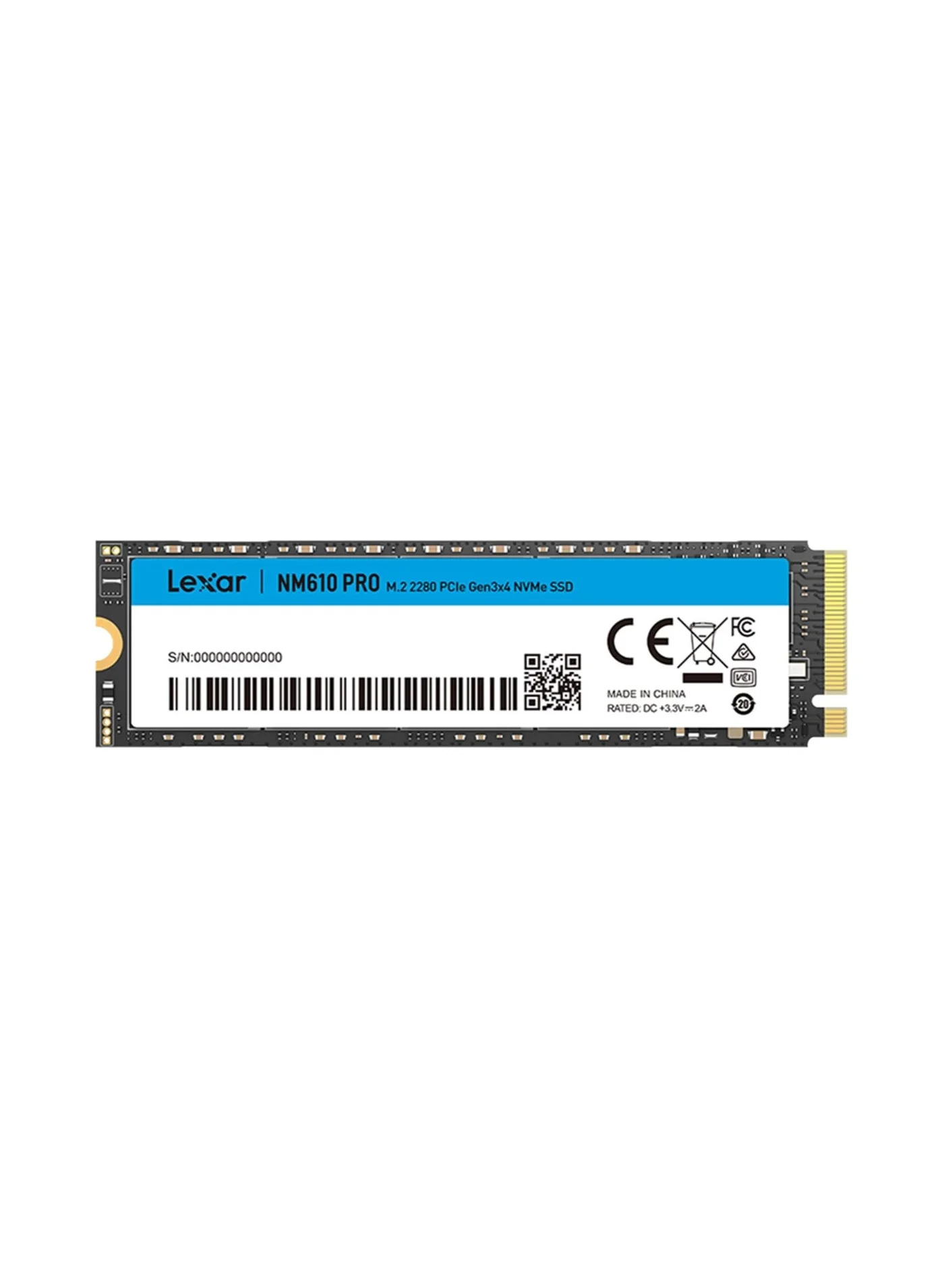 Lexar NM610PRO Internal SSD M.2 2280 PCIe Gen3x4 NVMe 1.4 High-Speed Storage for Laptop and Desktop (500GB) r3hw7