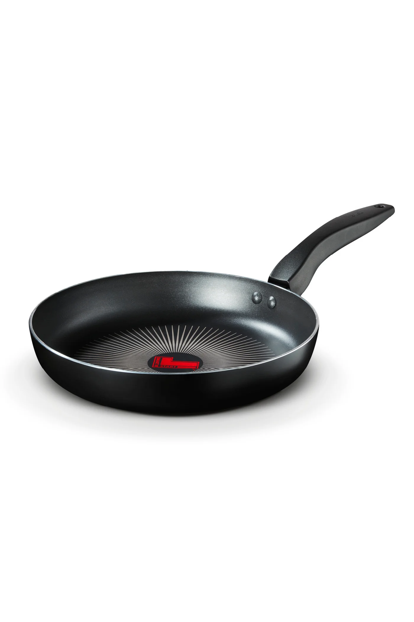 Premium Aluminium Non-Stick Frying Pan with Temperature Indicator (Black, 24cm) v8py7