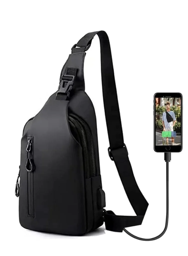 Skycare Sling Crossbody Bag Slim Shoulder Backpack (Waterproof, Compact) for Men Travel Cycling z1z9e