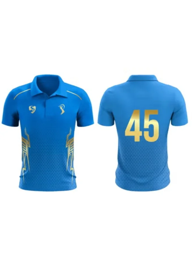 Premium Cricket Fan Jersey Regular Fit Half Sleeve Stretchable Sports T-Shirt (Unisex, Blue, L) gplh5