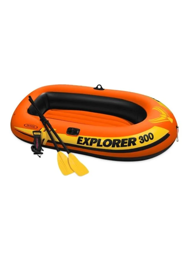 Explorer Pro 300 Inflatable Boat Premium Durable Raft for Recreational Water Sports (3-Person Capacity, 244 cm x 117 cm) odcj1