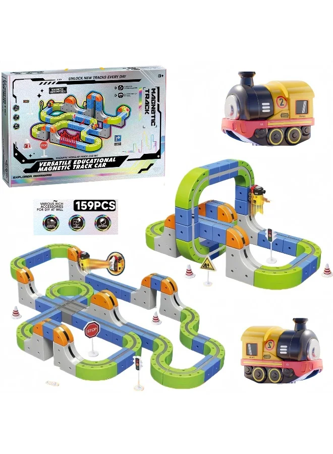 Magni Mates Magnetic Levitation Track Set 3D Loop Coaster Building Kit with Rechargeable Battery (159-Piece) eaywv