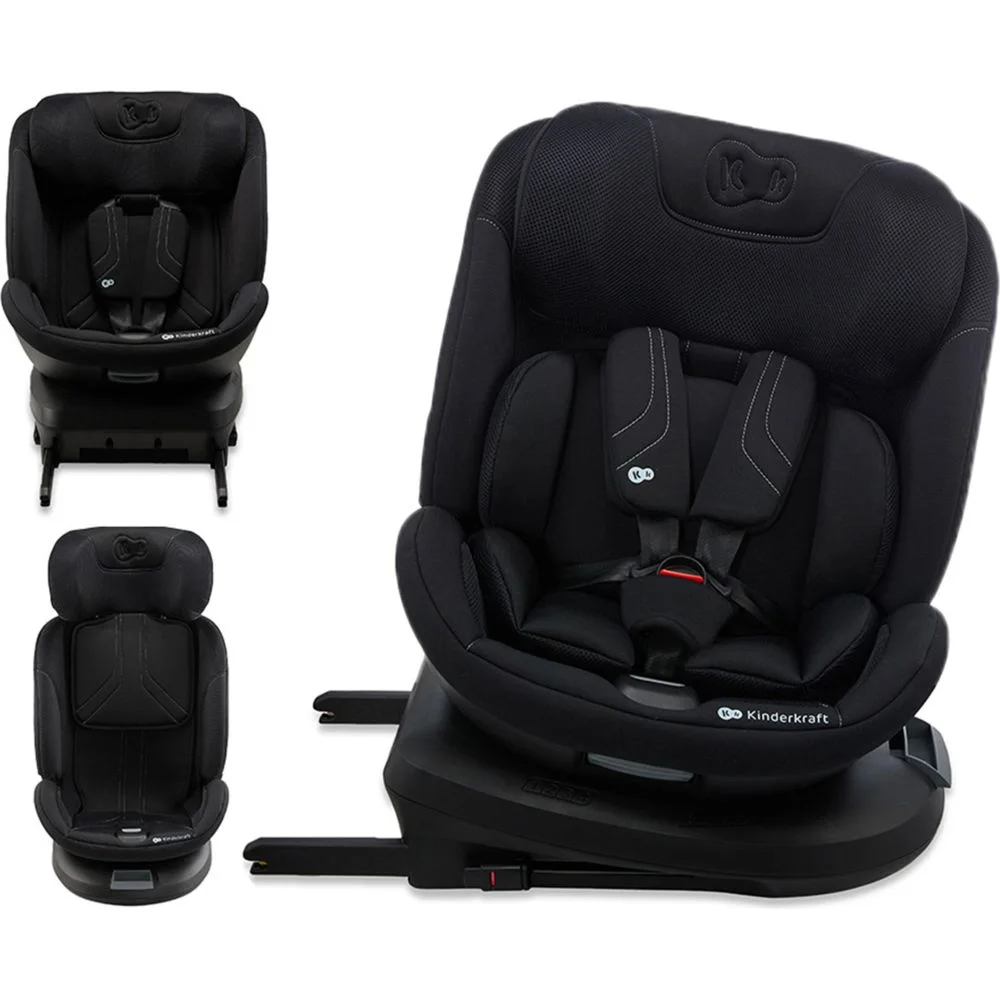 Premium 360-Degree Rotating Car Seat for Infants and Toddlers (Black, 0-18 kg) lr41n