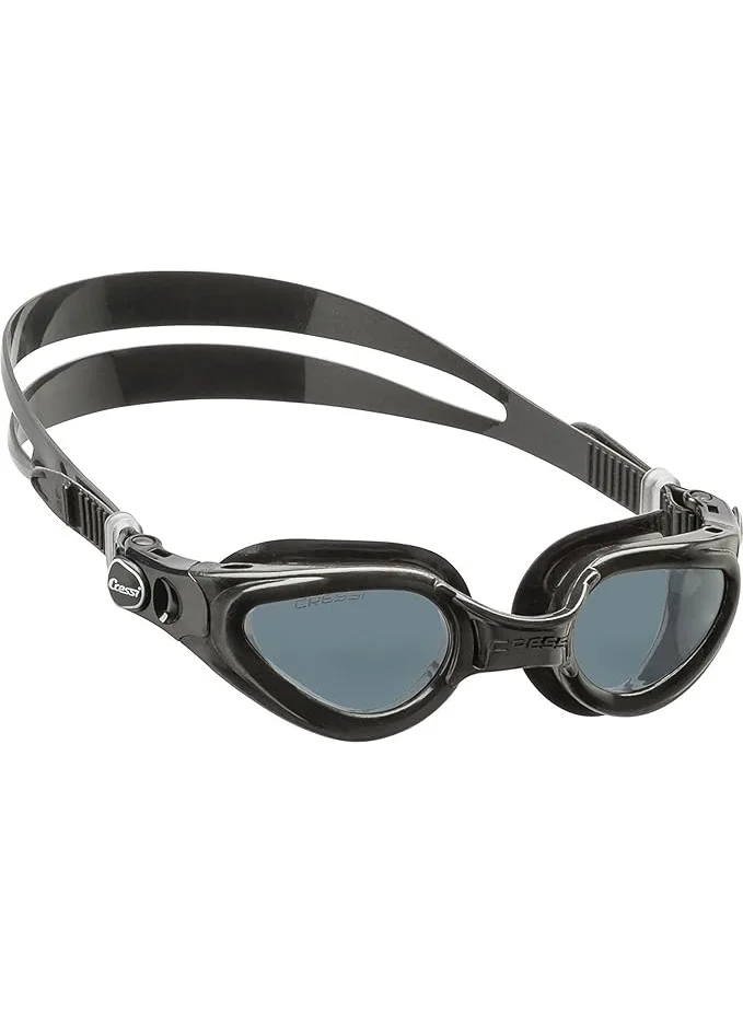 Cressi Adult Swimming Goggles Professional Anti-Fog UV Protection Waterproof Eyewear for Pool and Water Sports (Black, One Size) edswy