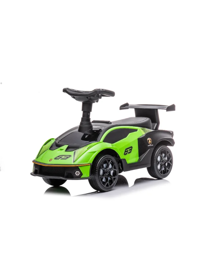 Premium Licensed Sports Car Ride-On Toy for Kids Foot-to-Floor Push Vehicle (Green) 86sjg