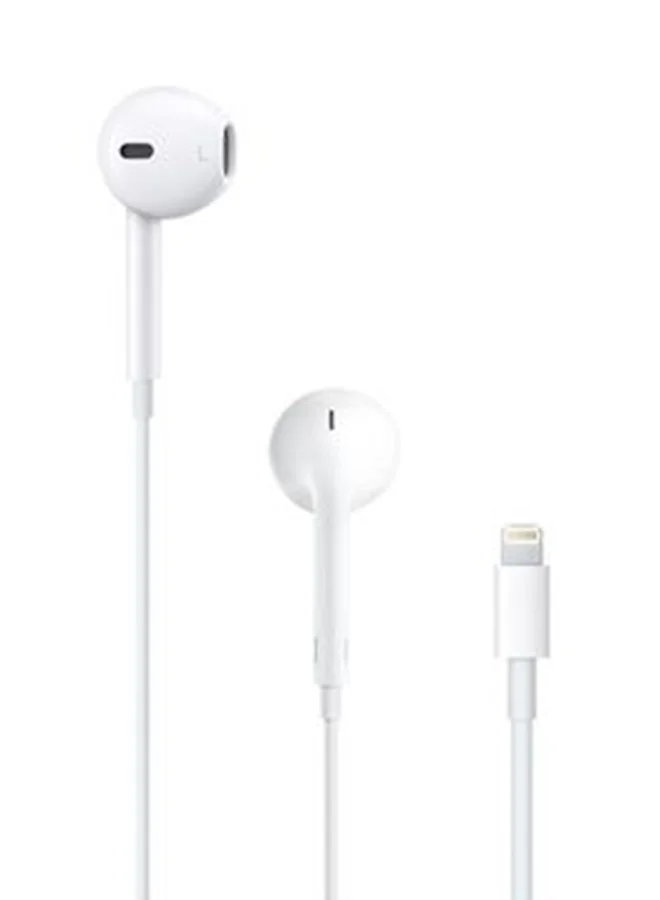 Premium Smart Wired In-Ear Headphones with Lightning Connector (White, 1.2m) uaaiv