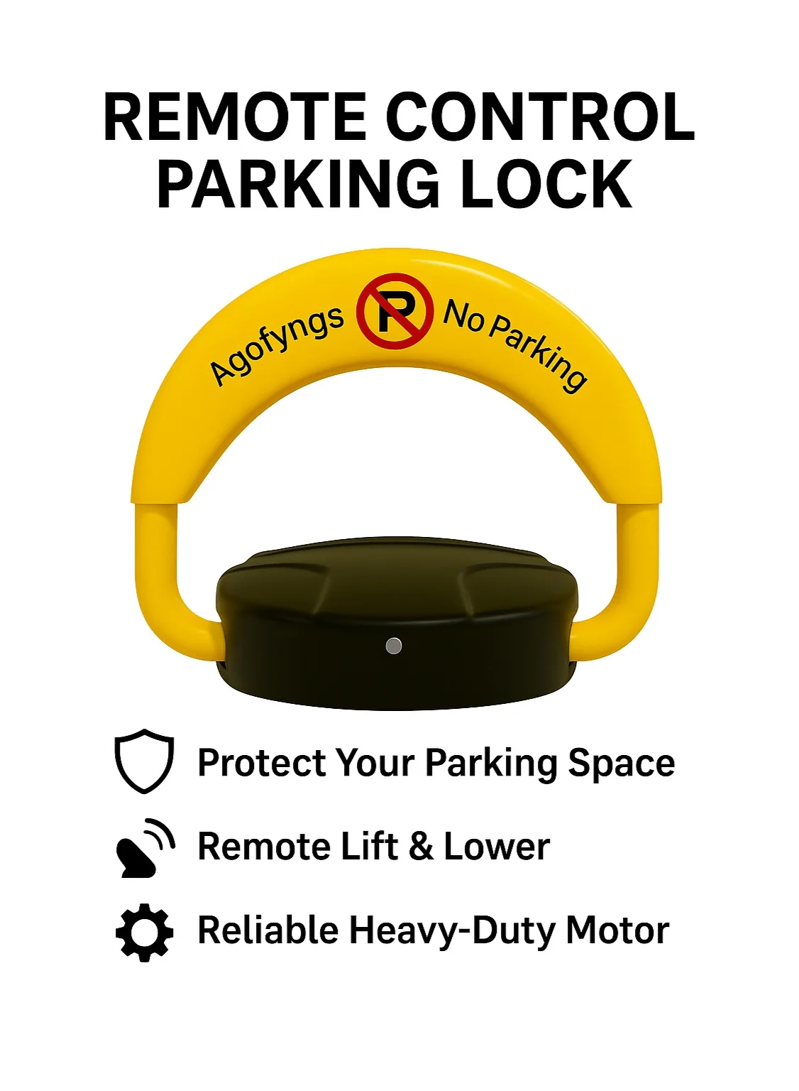 Agofyngs Remote Control Parking Lock Barrier ¨C Heavy-Duty Steel Automatic Lift System for Private Driveway Security (1 Unit) aeljp