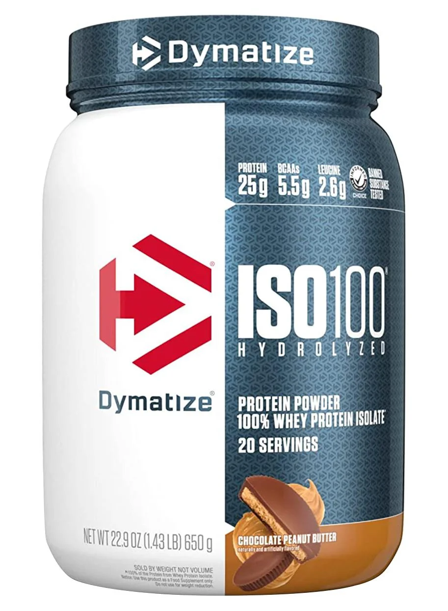 Dymatize Hydrolyzed Whey Protein Isolate Powder, Premium Muscle Recovery Supplement (Chocolate Peanut Butter, 650g) b9z3e