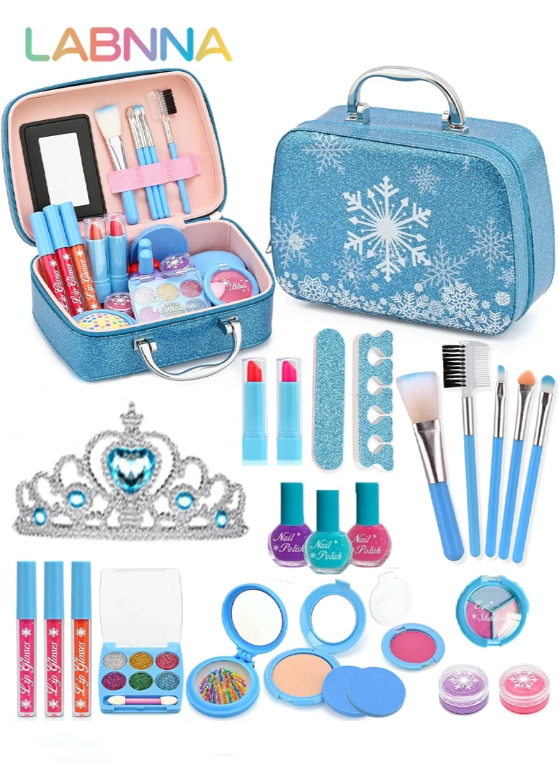 LABNNA Washable Makeup Kit for Kids Premium Non-Toxic Play Cosmetic Set for Girls (Multi-Color, 1 Set) 2qtt7