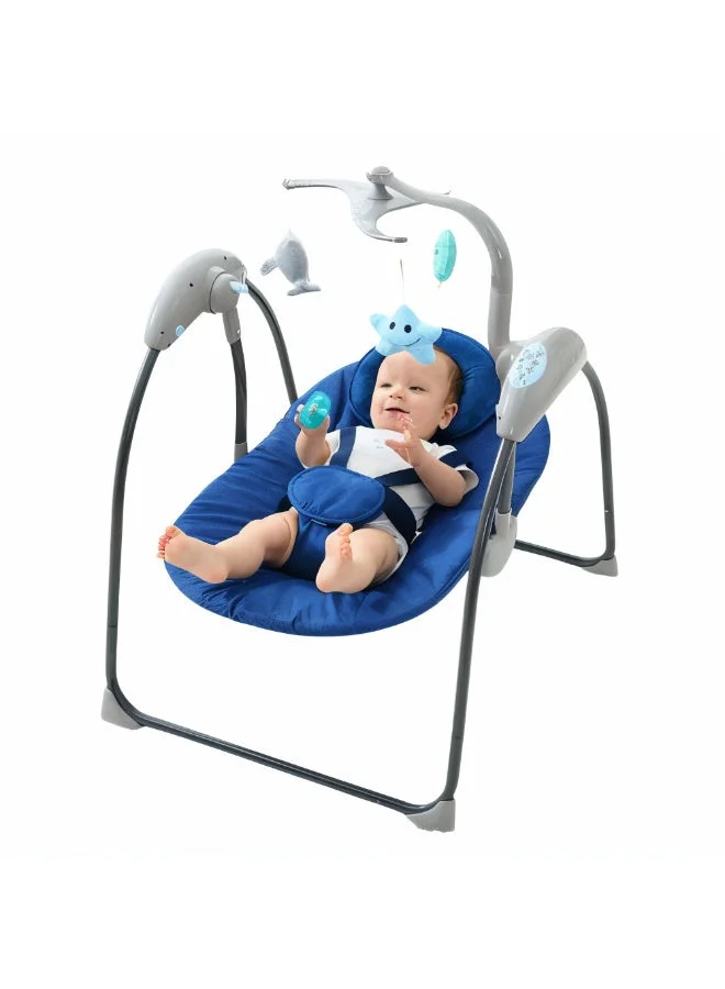 Premium Electric Baby Swing and Bouncer with Soothing Motion and Music (Blue, 5kg) z4n19