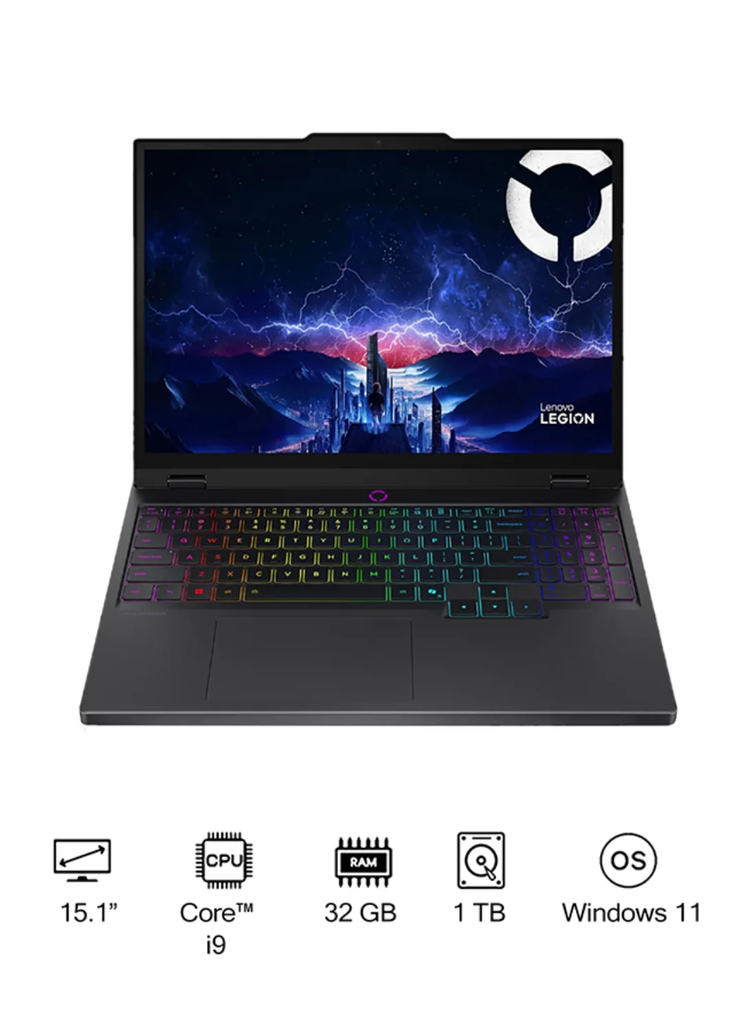 Premium Gaming Laptop 15.1-Inch Display, Core i9 Processor, 32GB RAM, 1TB SSD, 8GB Dedicated Graphics, Windows 11, English/Arabic Keyboard (Eclipse Black) 8h05t