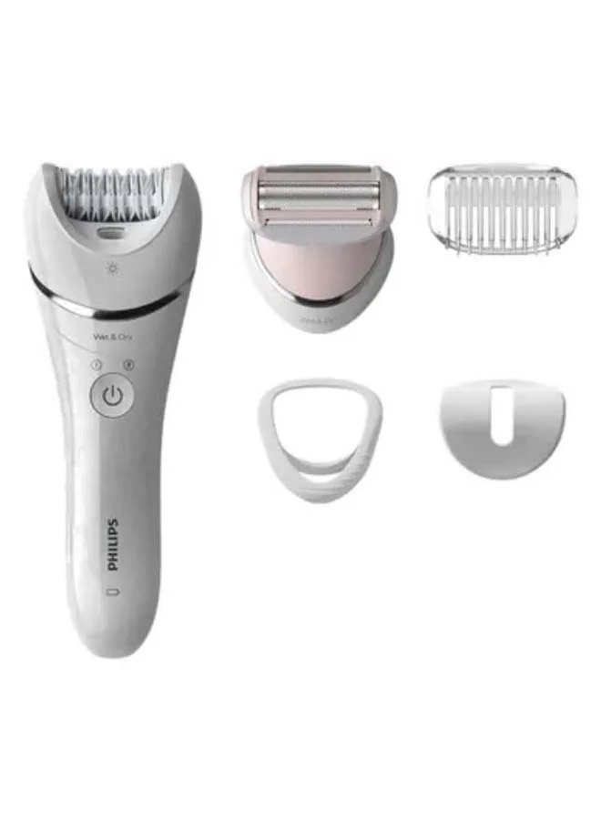 Professional Wet and Dry Epilator for Smooth Skin, High-Performance Hair Removal Device (White/Pink, 1 Unit) 6z0xk
