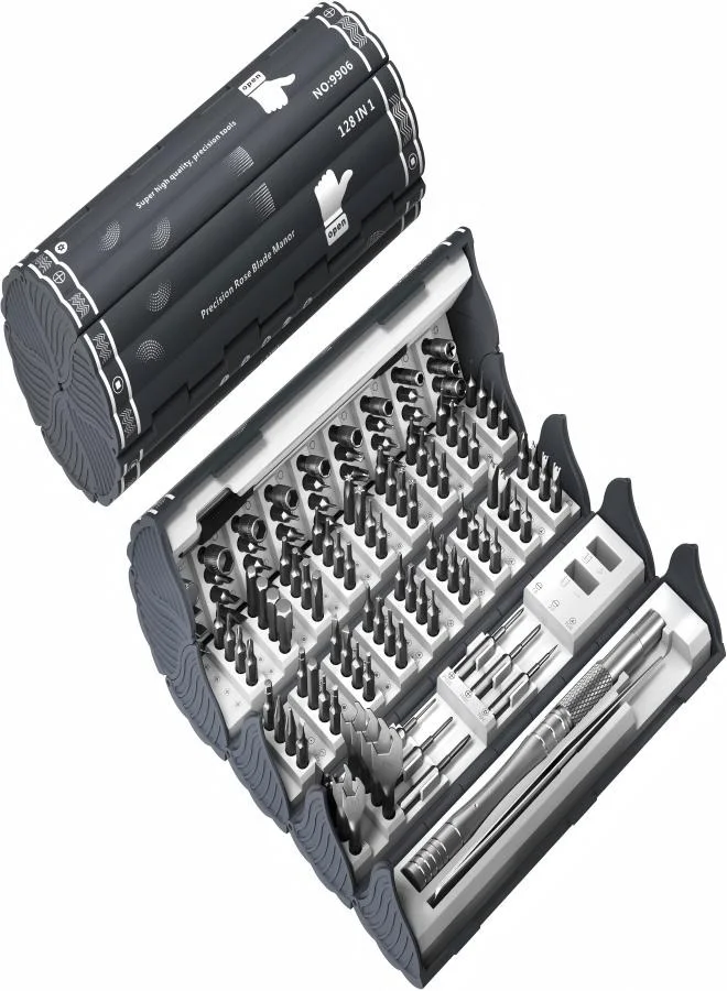 Zeemey 128-in-1 Precision Screwdriver Set, Professional Magnetic Repair Tool Kit with 122 Bits for Electronics, PC, Smartphone, and Laptop (128 Pieces) sx267