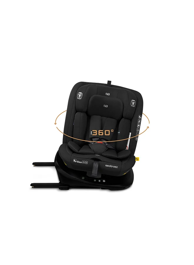 neobreez 360¡ã Rotatable ISOFIX Convertible Car Seat, I-Size ECER129 Safety Standard, Side Impact Protection, Memory Foam Padding (0-36kg) rpxwt