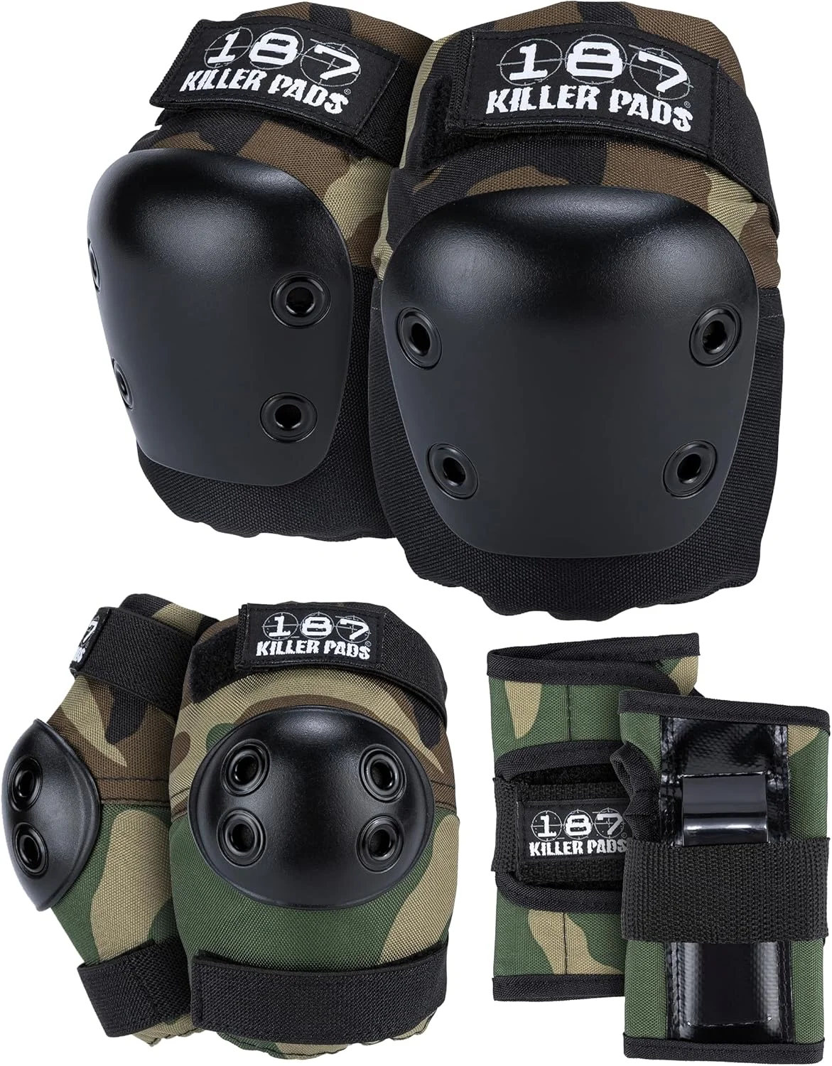 Premium Protective Gear Set for Elbows Knees and Wrists Impact Resistant Safety Pads (Black, Adult) fxpq1