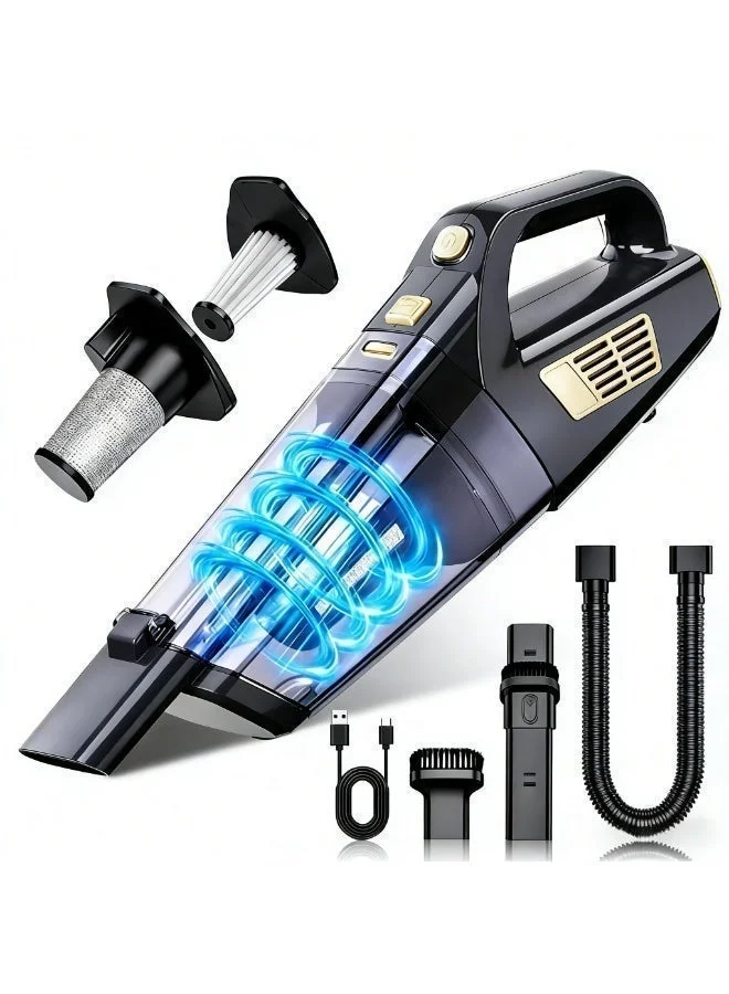 CKIKH Cordless Handheld Car Vacuum Cleaner 15000PA High Suction Portable Dust Buster with Multi-Nozzles and Washable Filter for Home and Office (1 Unit) tjlww