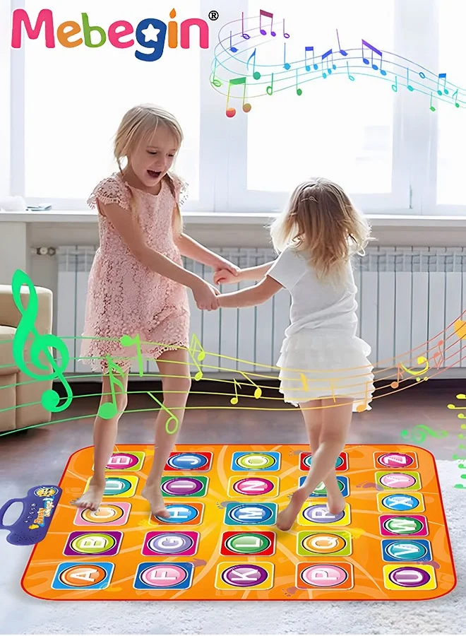 MEBEGIN Alphabet Learning Dance Playmat Interactive Educational Music Pad for Kids (71x83cm) k7hry
