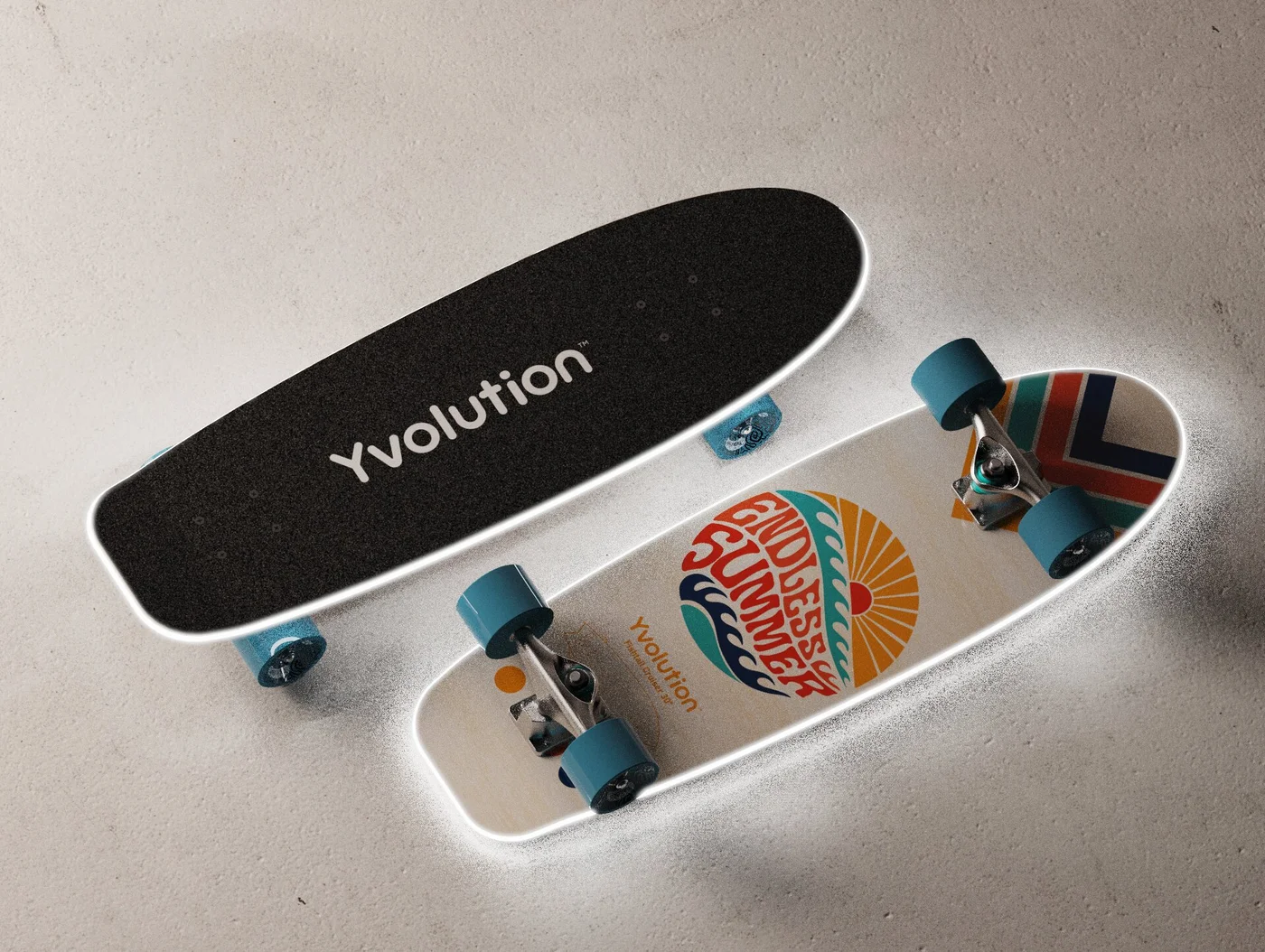 Premium Cruiser Skateboard 30-Inch Maple Wood Deck with Dynamo Light-Up Wheels (White, 76 cm) dcqls