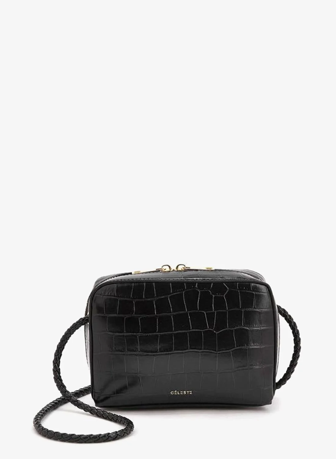 Celeste Textured Crossbody Bag with Secure Zip Closure (Premium Faux Leather, Medium) 817sf