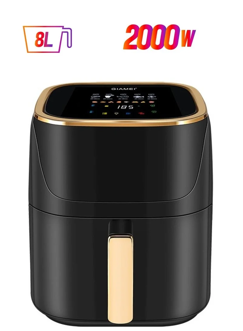 GIAMEI Digital Air Fryer Oven with Clearlook Window and Touchscreen Control (Black, 8 L) 58wgn
