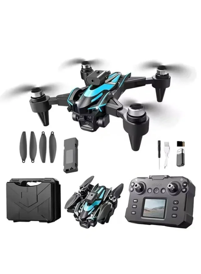 MUNTAQI Foldable Quadcopter Drone with HD Camera and Obstacle Avoidance (Black, 1 Set) 57yh6