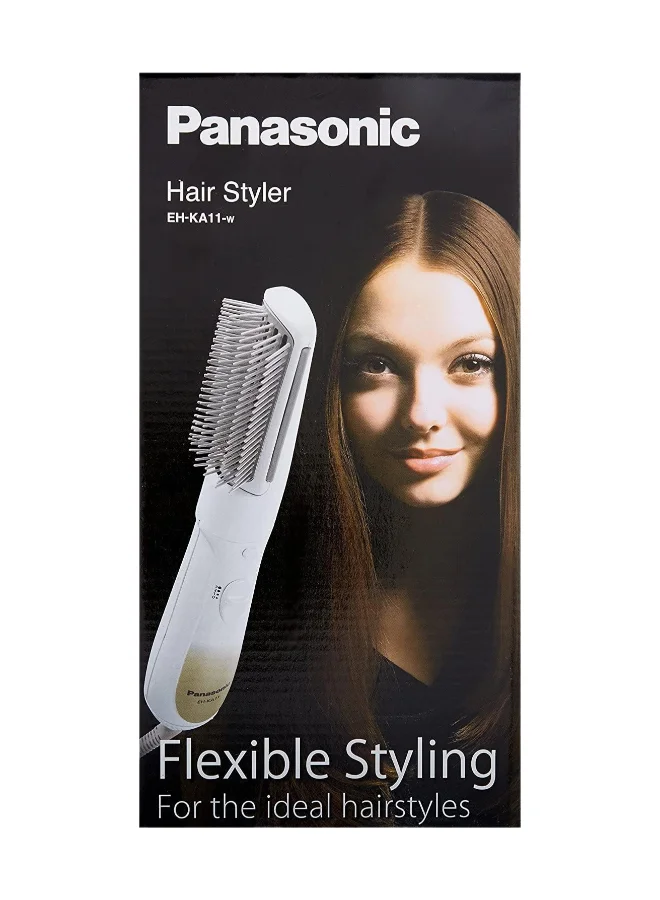 Premium Hair Styler Professional Blow Dry Brush for All Hair Types (White) fkysj