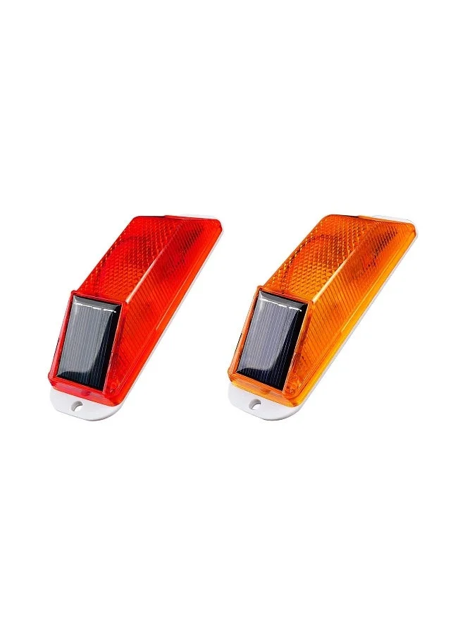 MUNTAQI Solar LED Warning Strobe Light Wireless Emergency Beacon for Vehicle Safety (2 Pieces, IP54 Waterproof) mtobi