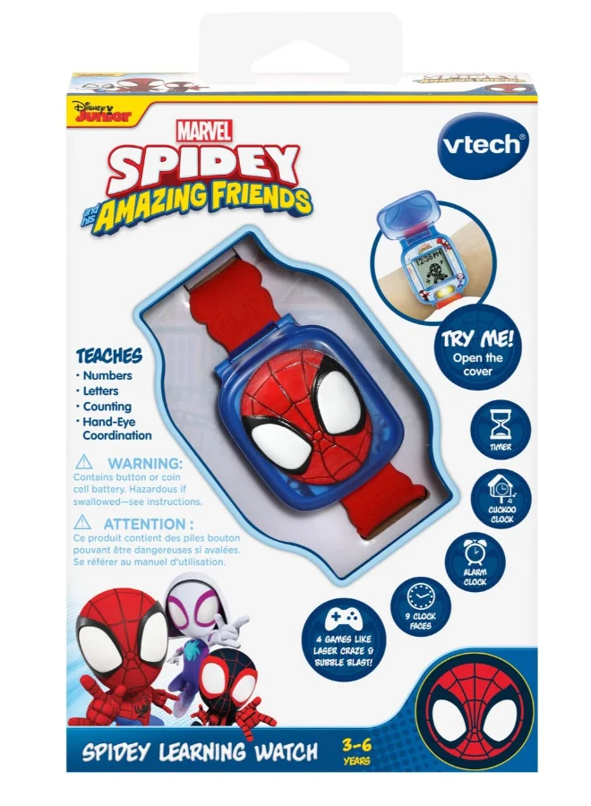 VTech Spidey and His Amazing Friends Interactive Learning Watch (Multicolour, 1 Unit) 260c9