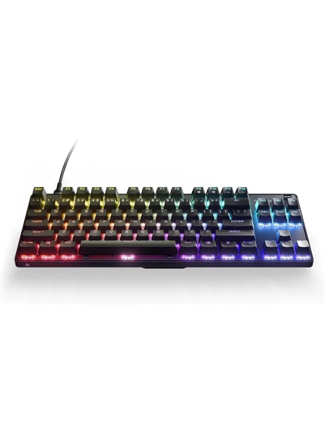 Premium Mechanical Gaming Keyboard Tenkeyless Compact Design with Optical Switches and Hotswappable Keys (English QWERTY Layout) xvw3z