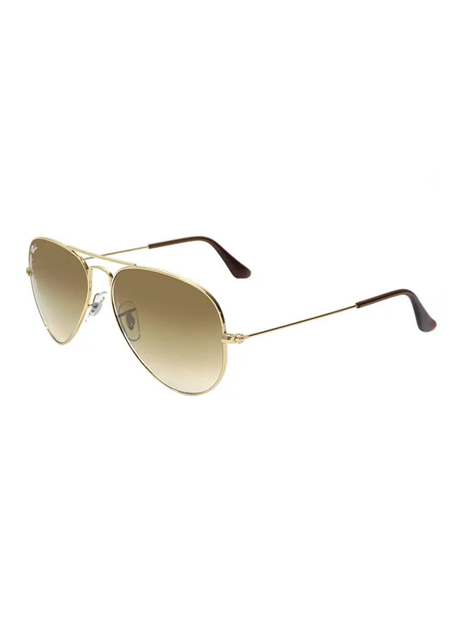 Premium Pilot Sunglasses Full Rim Metal Frame Unisex (Gold, 58 mm) l964s