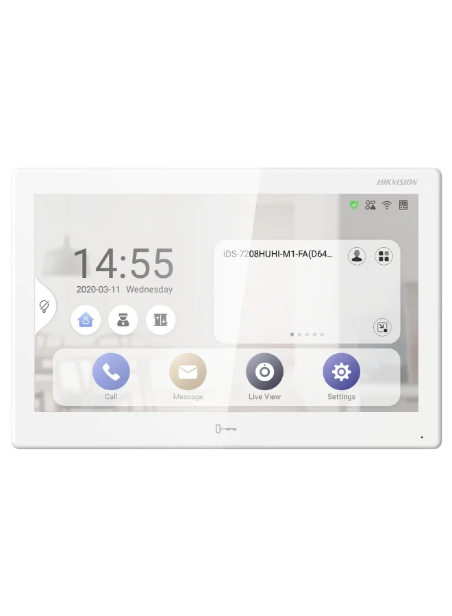 Premium 10.1-Inch Smart Indoor Intercom Station with Touchscreen Display, Android OS, Wi-Fi, PoE, and Alarm Inputs (White, 25.4 cm) uqbnf
