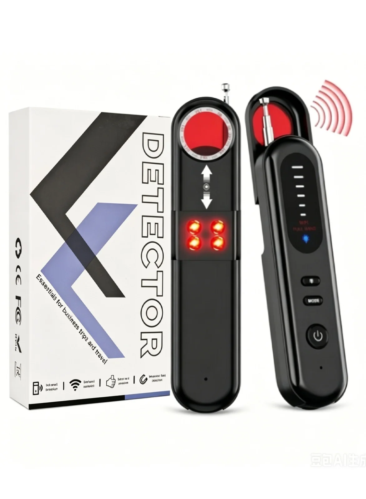 X-level Portable Hidden Camera Detector and Wireless Signal Scanner (Compact, Professional Privacy Protection Device for Home Office Travel) 04x6h