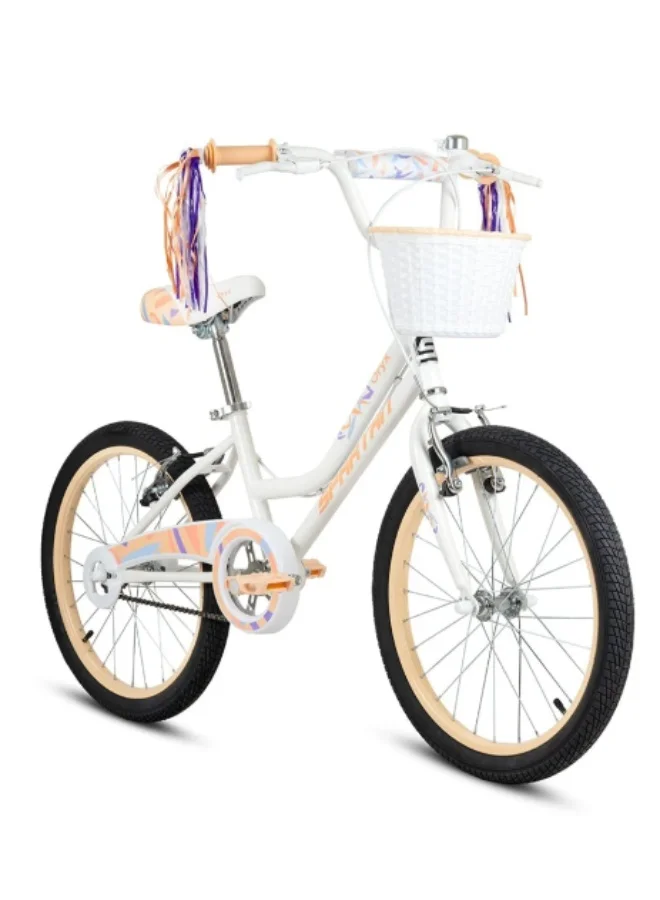 Spartan Oryx Kids Bicycle Lightweight Frame with Durable Tires (Light Peach, 20 inch) 2tbcq