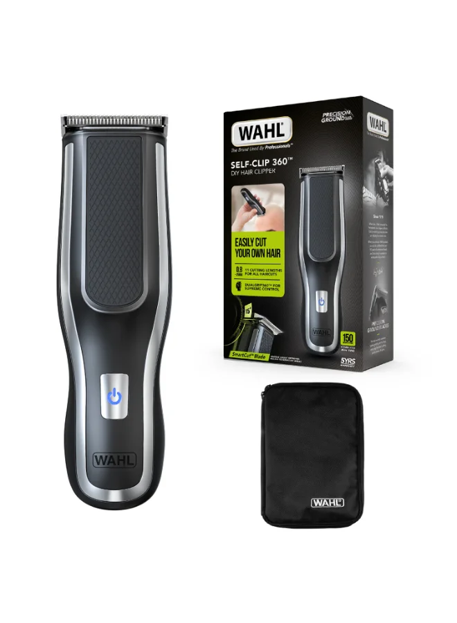 Self-Grooming Hair Clipper Kit Cordless Professional Trimmer with 10 Attachment Combs (Black, 1 Kit) roty8