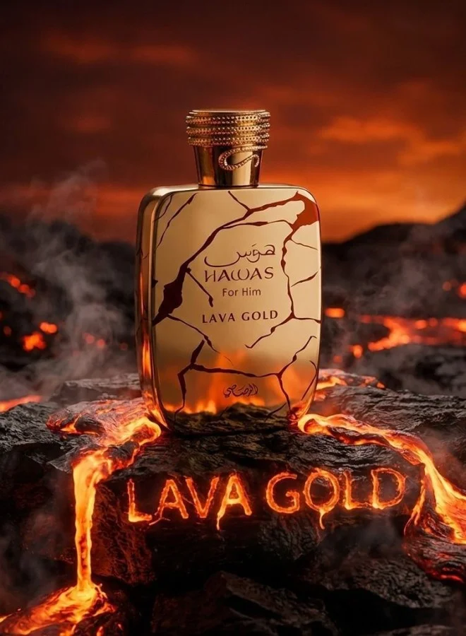 Rasasi Hawas Lava Gold Eau de Parfum for Men Premium Long-Lasting Fragrance (100 mL) a1cnz