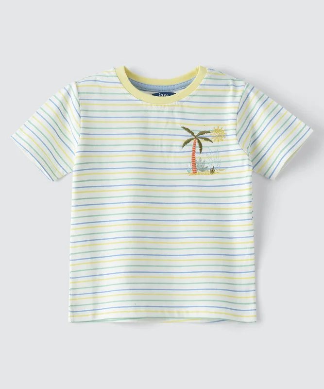 JAM Boys Short Sleeve T-Shirt Premium Cotton Crew Neck Casual Tee (Kids, Size 120cm) butpo
