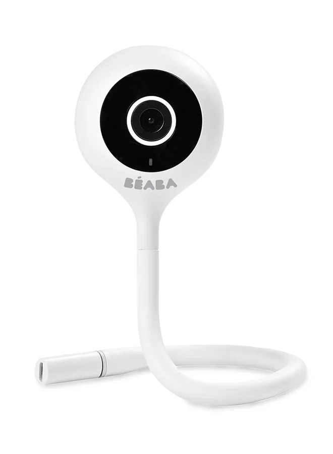 BEABA Smart Wi-Fi Baby Video Monitor with HD Camera and Night Vision (White) i75cp