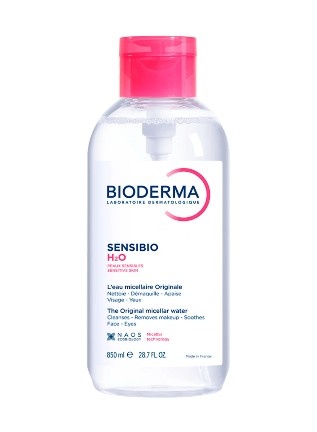 Bioderma Sensibio H2O Micellar Water Makeup Remover Gentle Cleansing Solution for Sensitive Skin (500 mL) bf1w9
