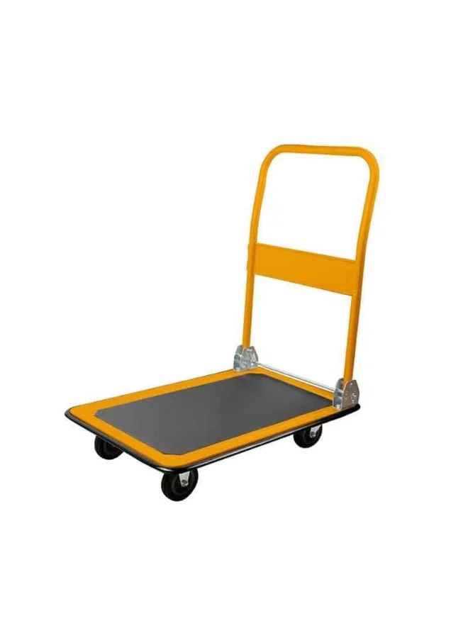 Tolsen Foldable Platform Hand Truck Heavy Duty Folding Trolley with Swivel Wheels and Brake (900x600mm, 300kg Capacity) io49i
