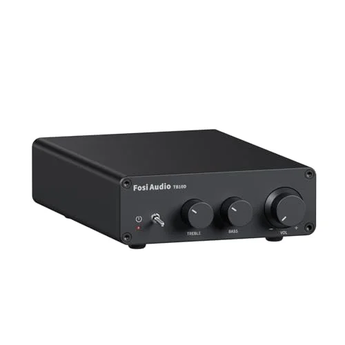 Premium Class D Digital Power Amplifier 600W HiFi Stereo Integrated Audio Receiver for Passive Speakers (2 Channel, Compact Design) 5xs1p