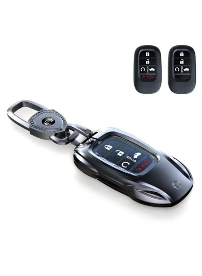 NOSKIN Premium Key Fob Cover with Keychain for Vehicle Remote Protection (Black, 1 Piece) cyiu2