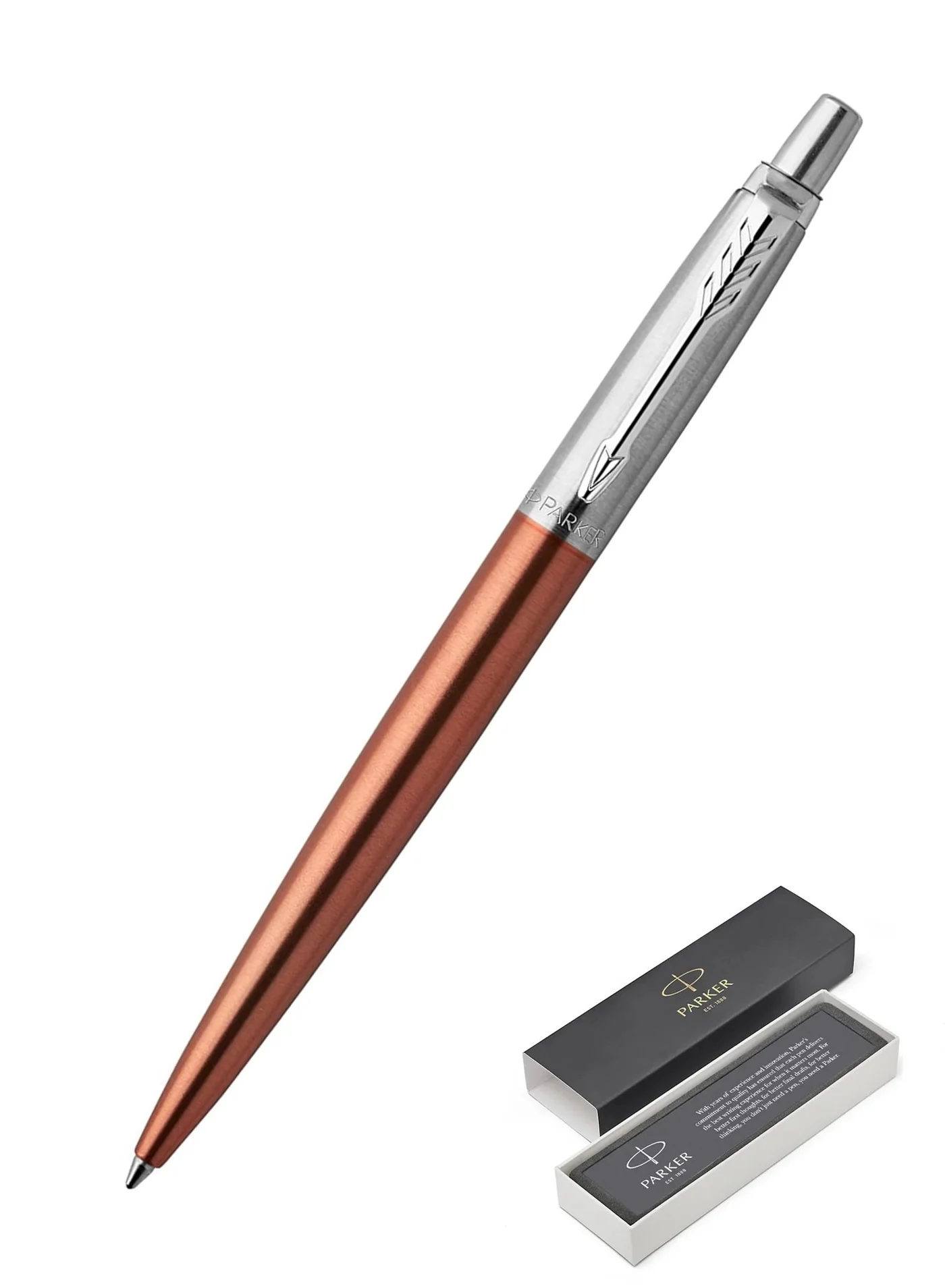Premium Ballpoint Pen Chelsea Orange Barrel with Blue Ink Medium Tip (1 Piece) 3pu3h