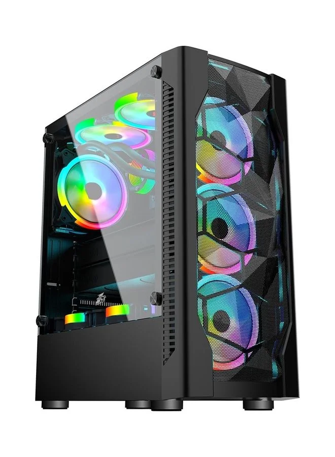 1STPLAYER Gaming Desktop PC (Core i5-12400F, 16GB RAM, 1TB SSD, 8GB Graphics, Windows 10 Pro) Black cg3d0