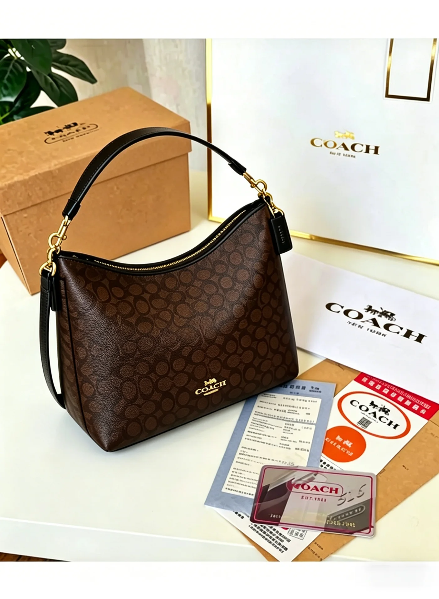 Premium Signature Shoulder Bag for Women Versatile Underarm Crossbody Handbag with Removable Strap (One Size) rlfxx