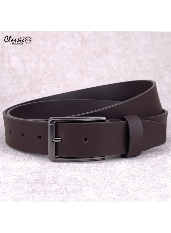 Classic Milano Genuine Leather Belt for Men Premium Formal Business Accessory (Black, 120 cm) q3dqd