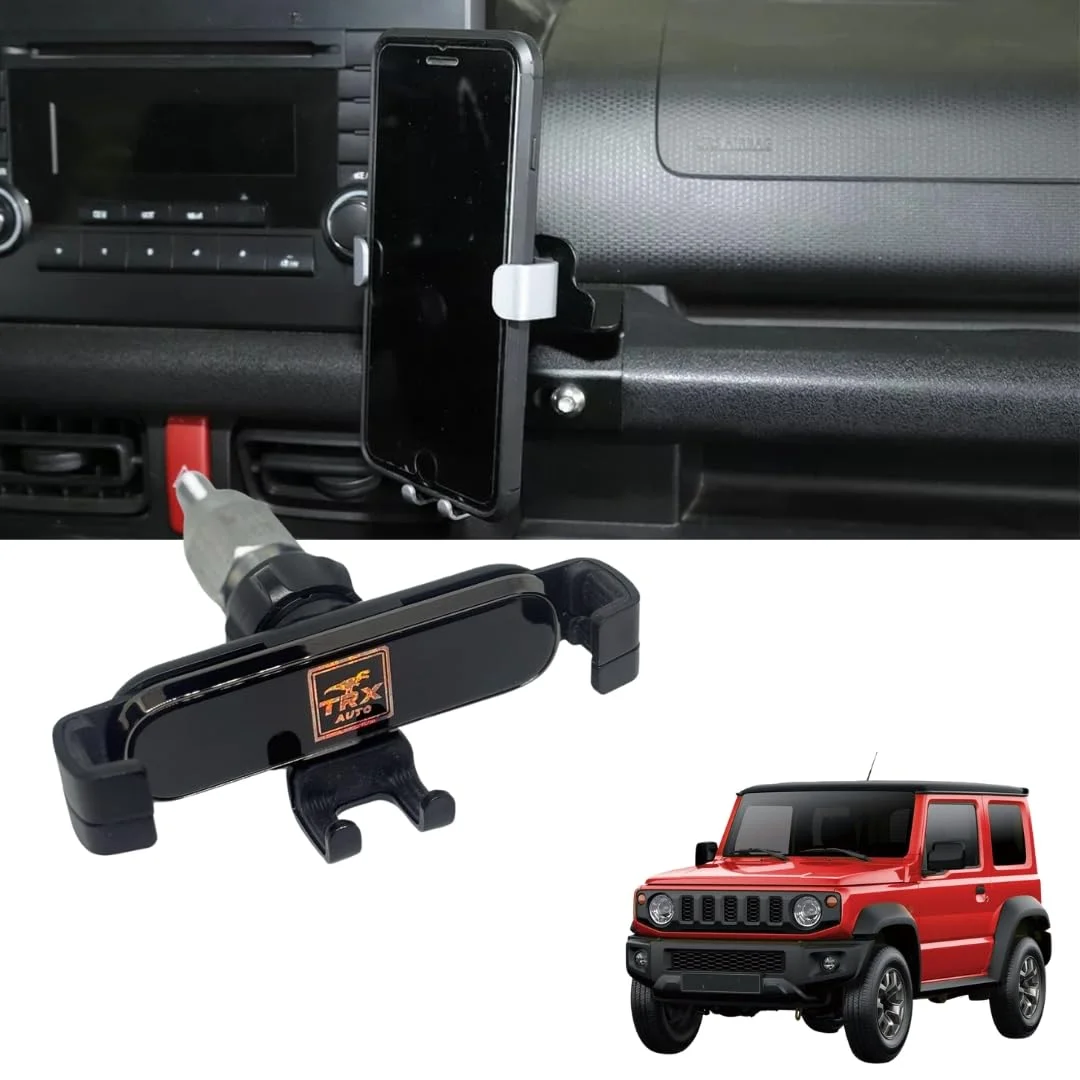 Premium Aluminum Screw-Mount Phone Holder for 2018-2025 Off-Road Vehicle Interior Accessories (Black, 1 Piece) 1y2ng