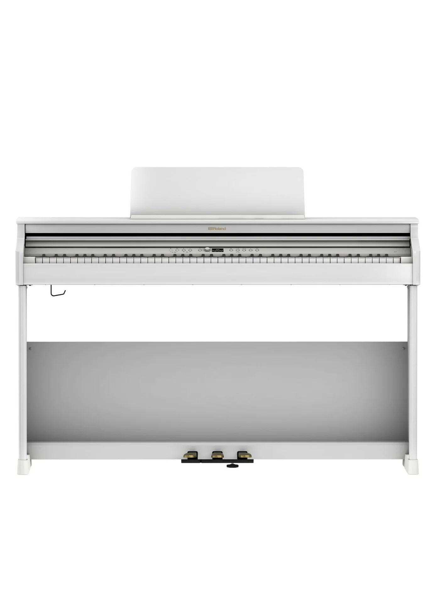 Premium Digital Piano Weighted Keyboard with Authentic Sound and Wood Cabinet (White, Full Size) whjnj