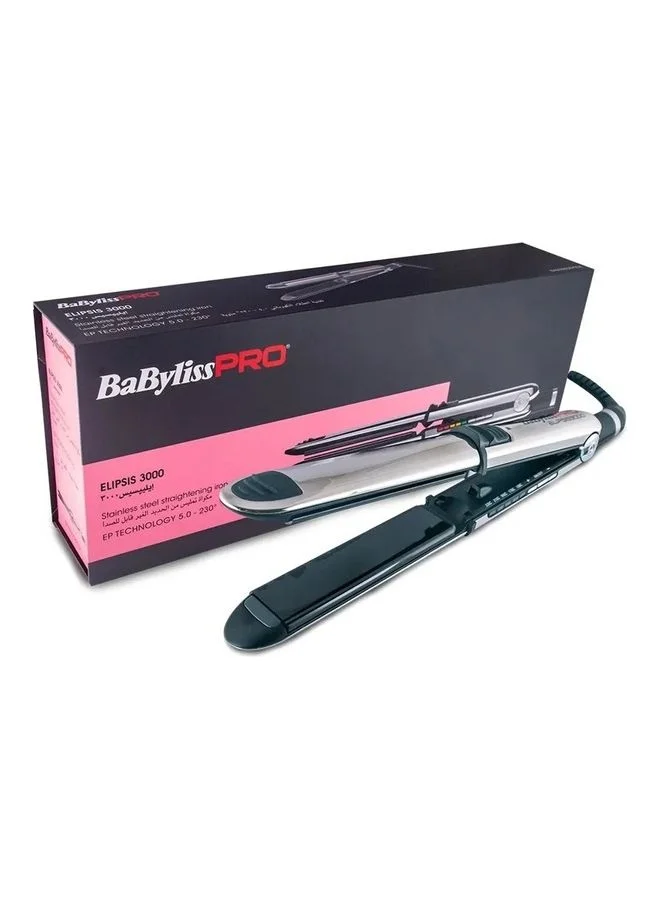 Professional Hair Straightener and Curler with Stainless-Steel Body (Black, 31 mm Plates) tkrfb