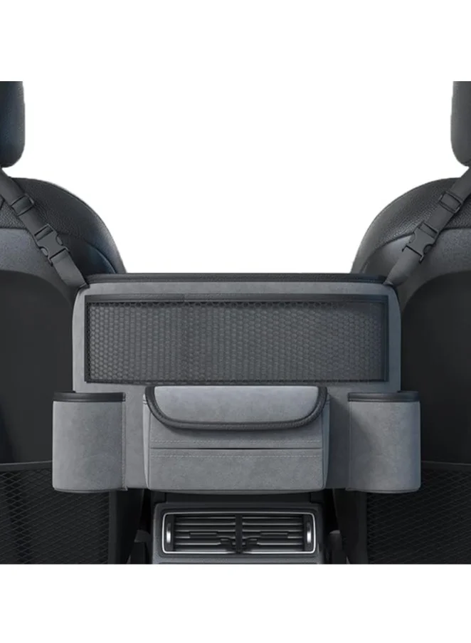 Arabest Car Handbag Holder Between Seats Premium Suede Large Capacity Automotive Organizer for Phone and Document Storage (Black, 40cm x 25cm) i4xsf